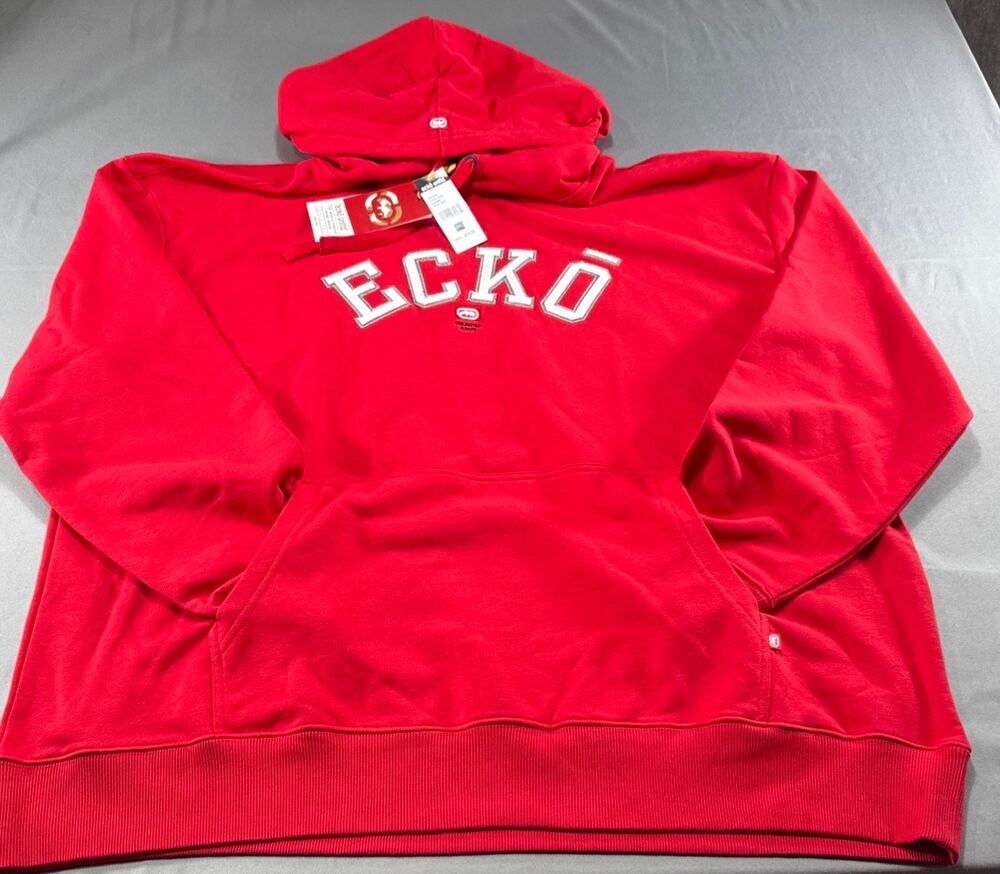 Ecko Unltd Hoodie Men’s 3XL True Red Pullover Embroidered Logo NWT MSRP $74.50